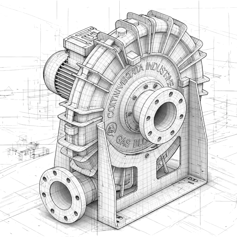 Sistema Gas Booster Continental Blowers para manejo y compresión de gases de proceso en aplicaciones industriales