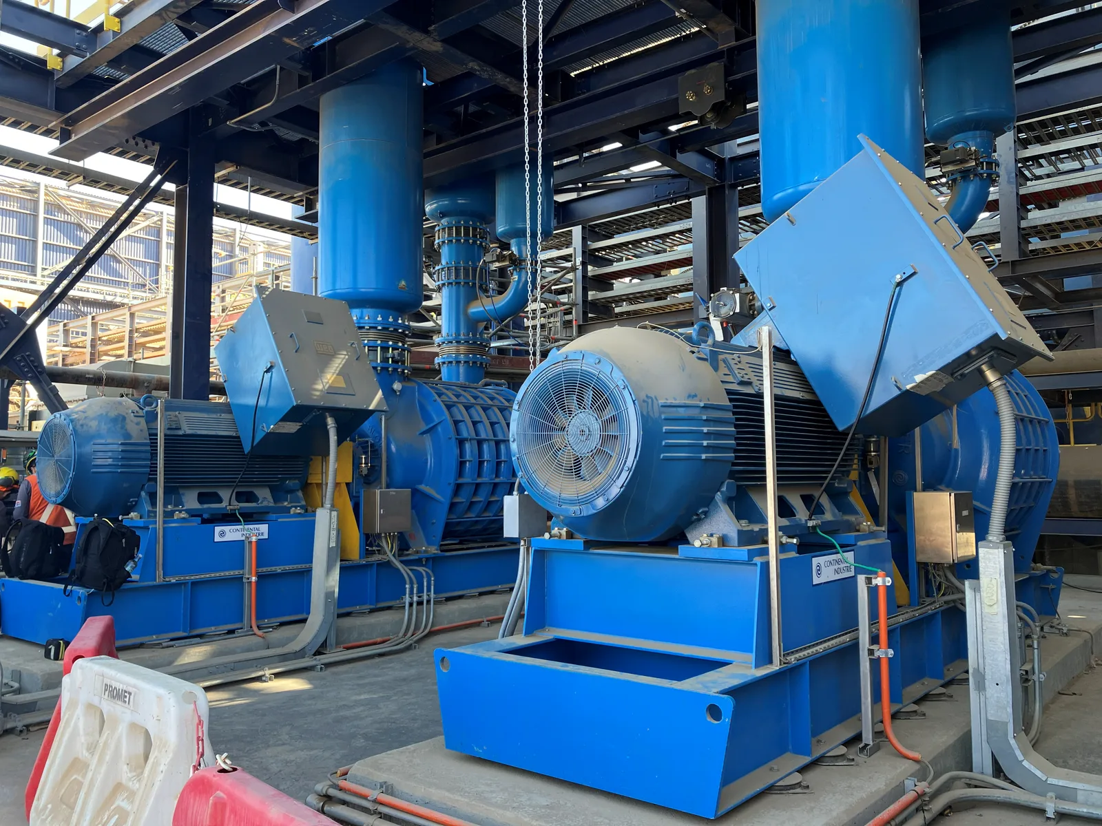 Soplador centrífugo multietapa para aireación de celdas de flotación de minerales